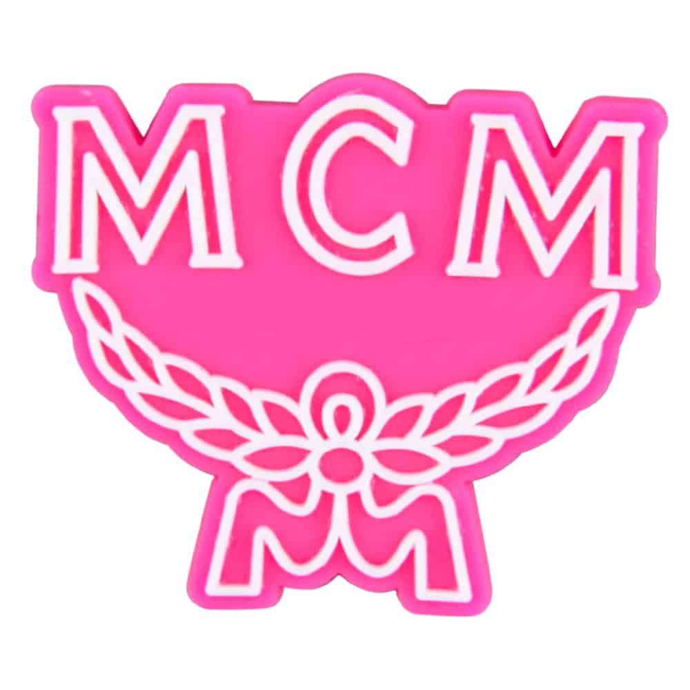 MCM stylised logo dark pink PB8142 Shoe Charm