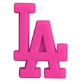 LA stylized logo dark pink PB8145 Shoe Charm