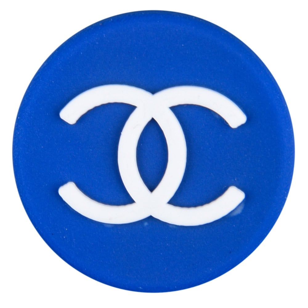 Chanel Double C round badge dark blue PB8147 Shoe Charm