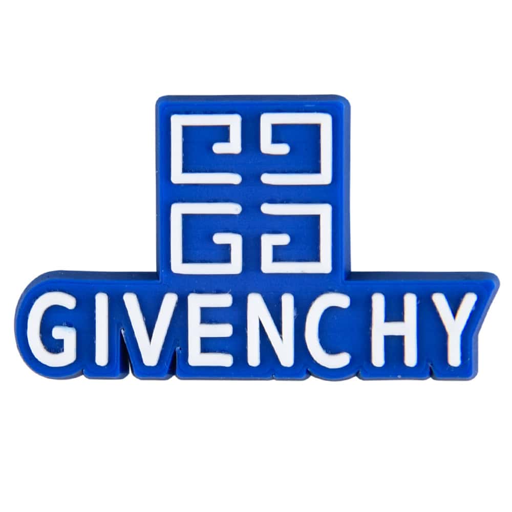 GIVENCHY stylised badge logo dark blue PB8153 Shoe Charm