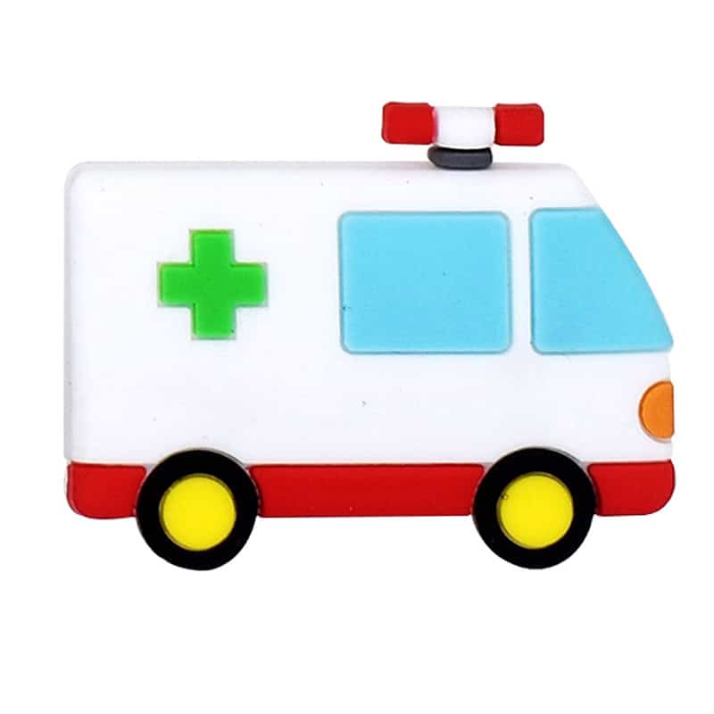 White ambulance 05-15 Shoe Charm