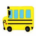 Yellow school bus 05-28 Shoe Charm
