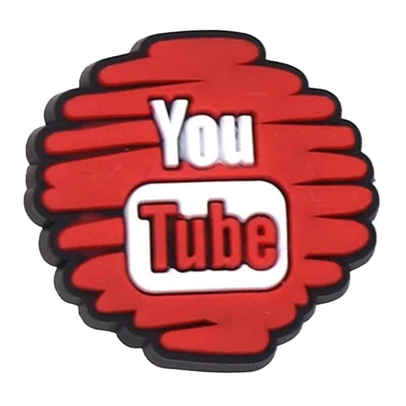 You Tube logo badge 06-105 Shoe Charm