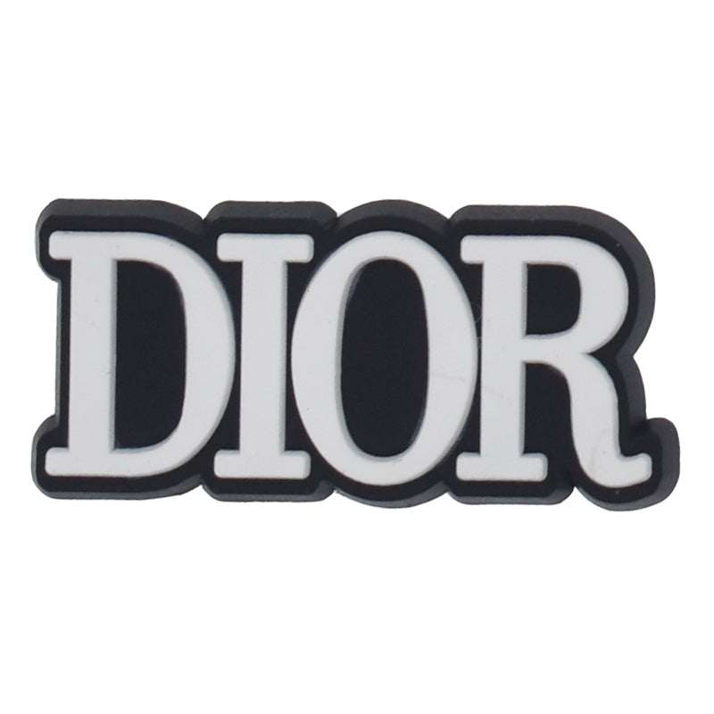 DIOR logo white on black 06-14 Shoe Charm