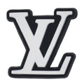 LV stylized logo white on black 06-15 Shoe Charm