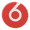 6 Ball red round badge logo 06-25 Shoe Charm