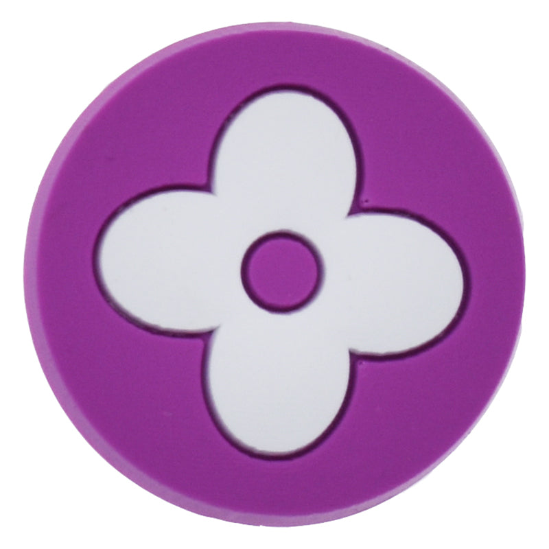LV Flower on purple logo badge 06-47 Shoe Charm
