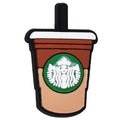 Starbucks cup brown two tone  06-68 Shoe Charm