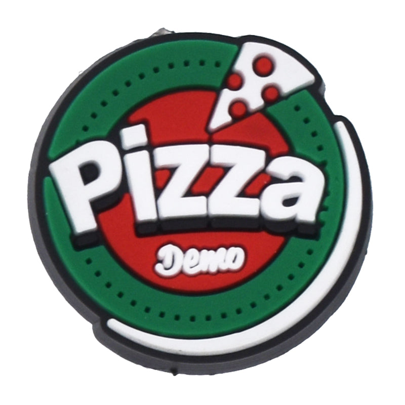 Pizza Demo badge logo 06-89 Shoe Charm