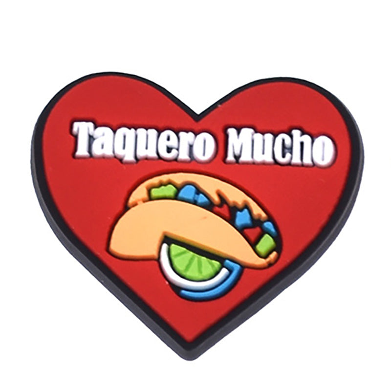 Taquero Mucho taco's heart logo 06-97 Shoe Charm