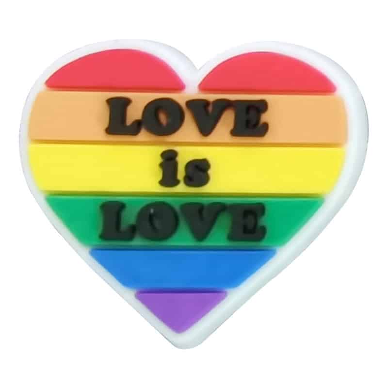 Rainbow heart 101-28 Shoe Charm