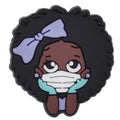 Blue hair ribbon girl 101-35 Shoe Charm