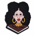 Big hair hoop girl 101-48 Shoe Charm