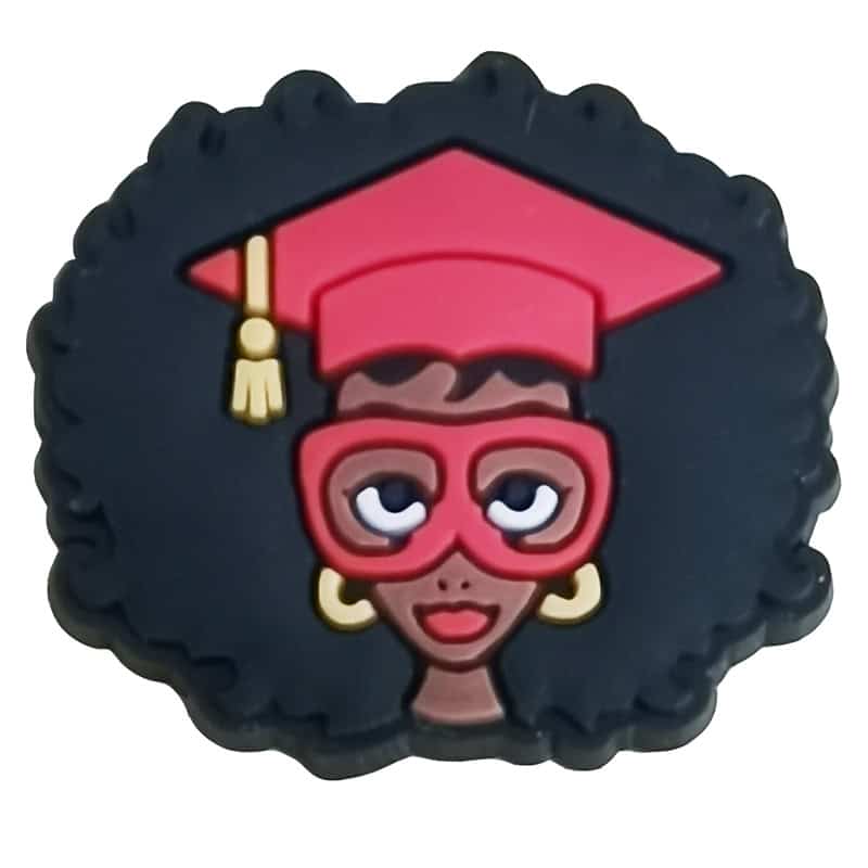Red mortar board 101-55 Shoe Charm