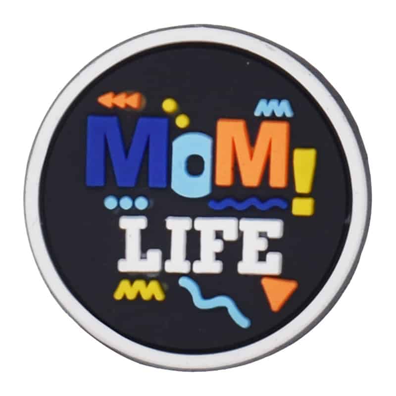 MOM LIFE round badge 101-61 Shoe Charm
