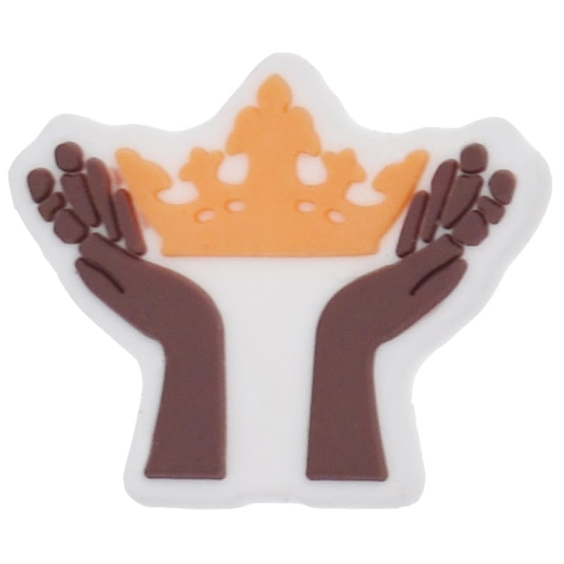 Crown in hands 101-86 Shoe Charm