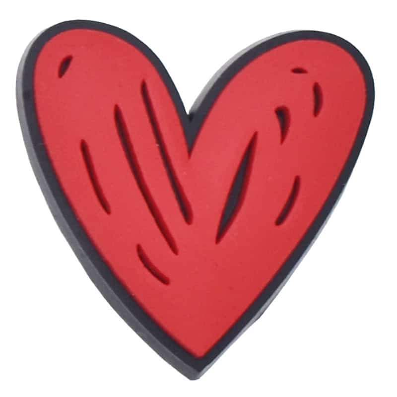 Big red heart 101-88 Shoe Charm