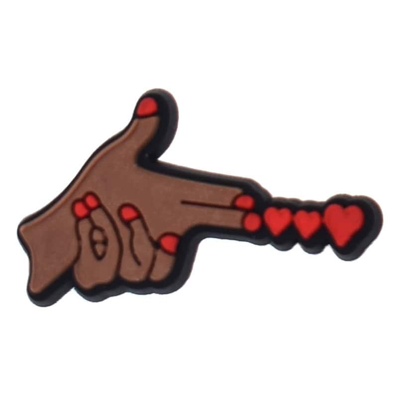Hearts trigger fingers 101-91 Shoe Charm