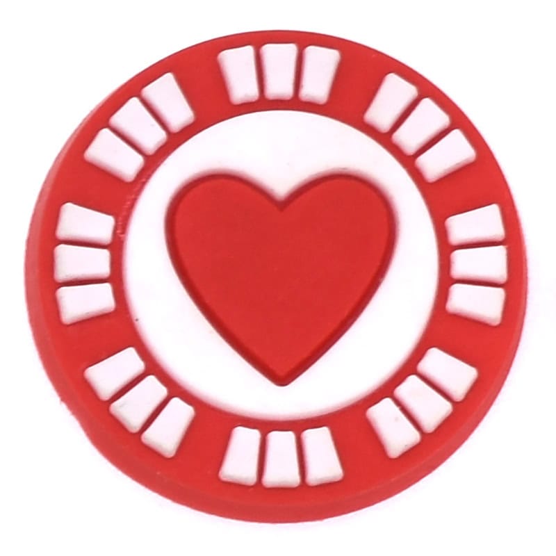 Hearts casino chip 102-108 - Shoe Charm