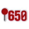 Red lollipop 650 sign 102-115 - Shoe Charm