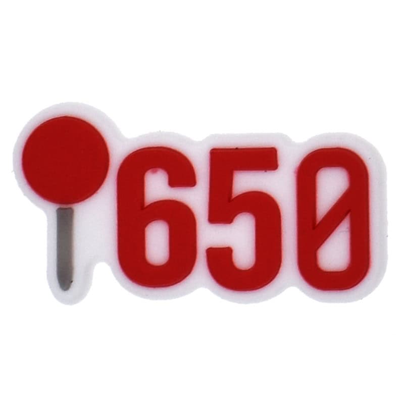 Red lollipop 650 sign 102-115 - Shoe Charm