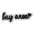 Gay area sign with black love heart 102-116 - Shoe Charm