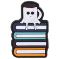 Coffee mug man sat on stack of books 102-126 - Shoe Charm