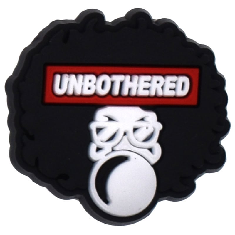 Unbothered sign face with glasses blowing bubble 102-133 - Shoe Charm