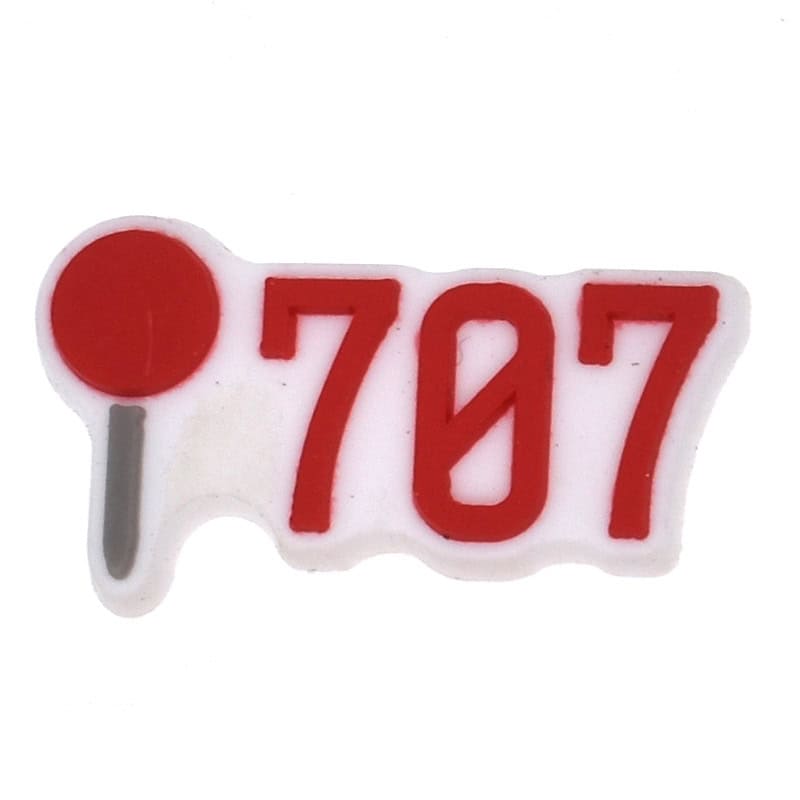 Red lollipop 707 sign 102-147 - Shoe Charm