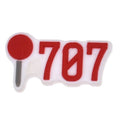 Red lollipop 707 sign 102-147 - Shoe Charm