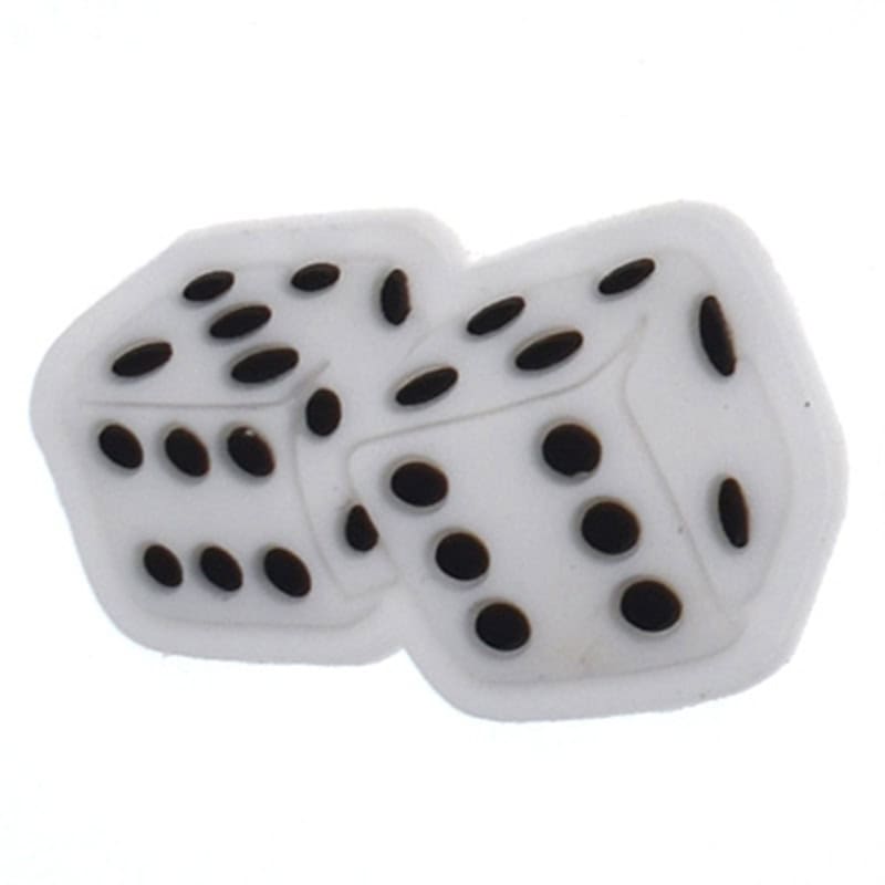 Pair of white dice 102-148 - Shoe Charm