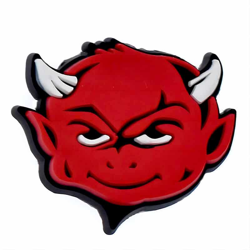 Red Devil head with small horns 102-161 - Shoe Charm