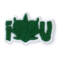 I heart U weed leaf heart 102-22 - Shoe Charm