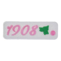 1908 with leaf pink sign 102-30 - Shoe Charm