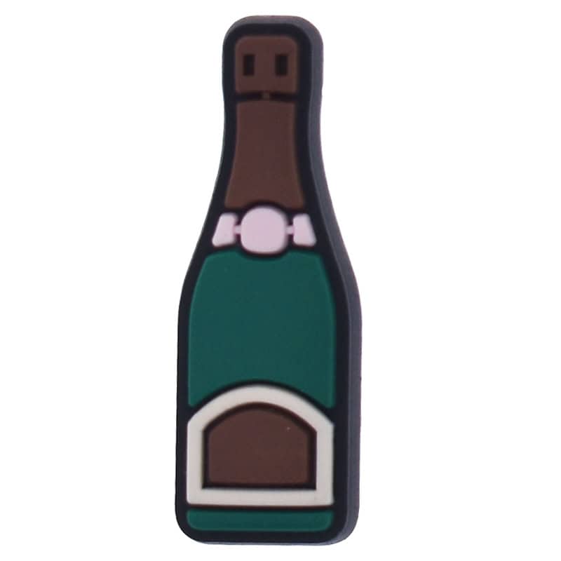 Beer bottle with green label 102-32 - Shoe Charm