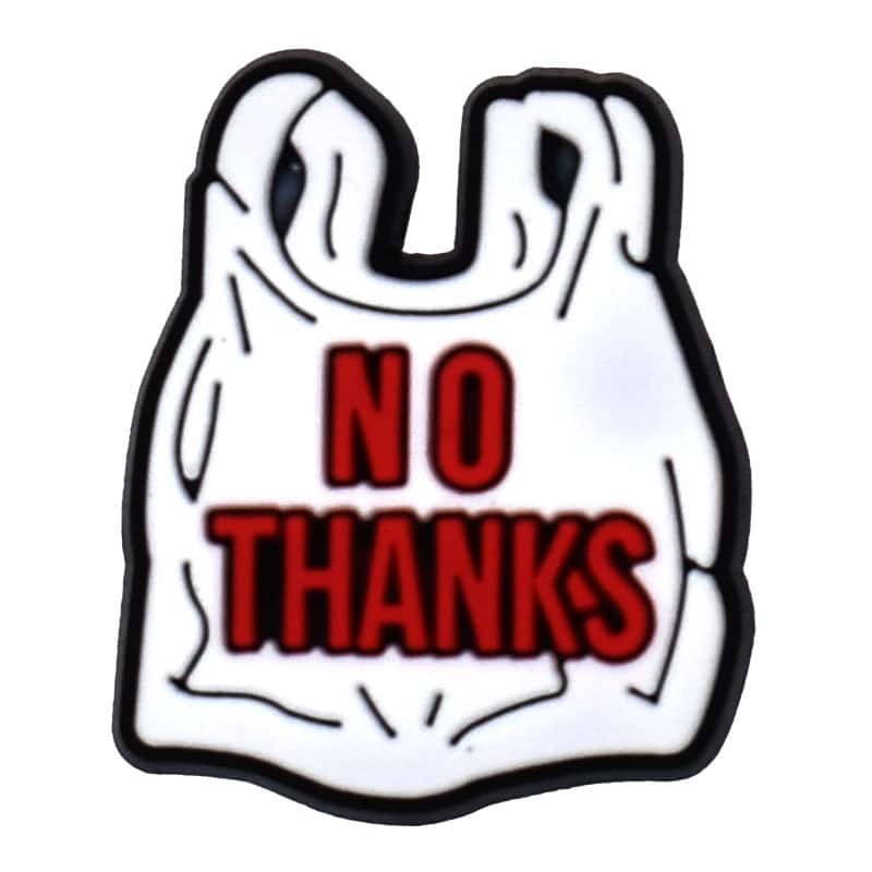 NO THANKS plastic bag 102-45 - Shoe Charm