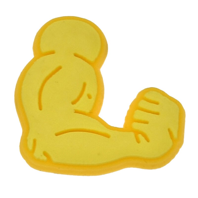 Yellow muscular arm 102-57 - Shoe Charm