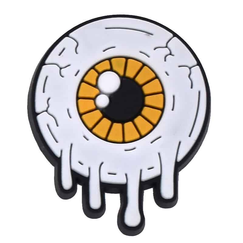 Melting yellow eyeball 102-61 - Shoe Charm
