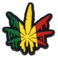 Mali flag coloured weed leaf 102-67 - Shoe Charm