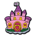 Pink love heart castle 102-74 - Shoe Charm