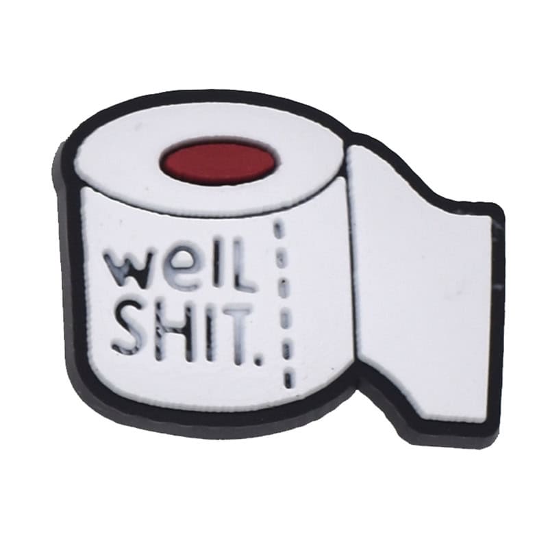 Well Shit toilet paper 102-76 - Shoe Charm