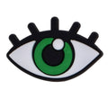 Green eye with eyelashes 102-78 - Shoe Charm