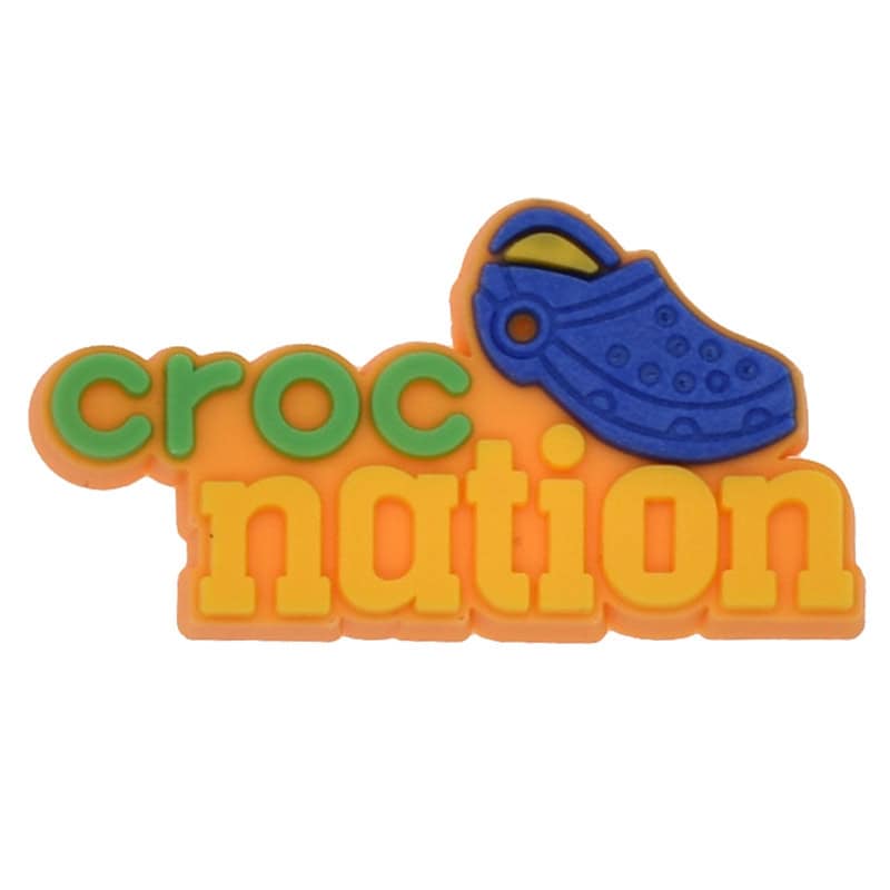 Croc nation sign with blue croc 102-81 - Shoe Charm