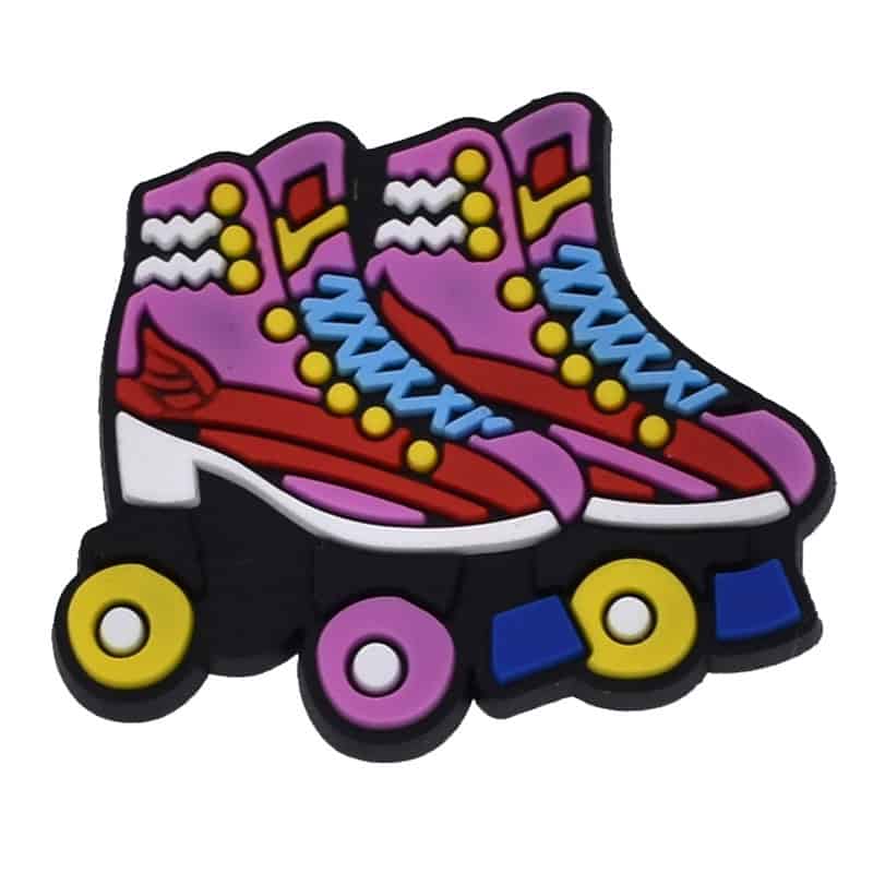 Pink pair roller skates 102-83 - Shoe Charm