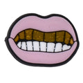 Mouth with top golden teeth 102-84 - Shoe Charm