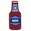 Red beer bottle with blue label 102-96 - Shoe Charm