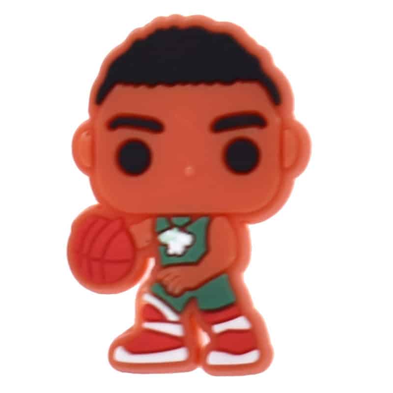 Cartoon basketball player orange 104-16 Shoe Charm
