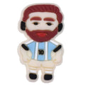 Cartoon basketball player with a beard 104-19 Shoe Charm