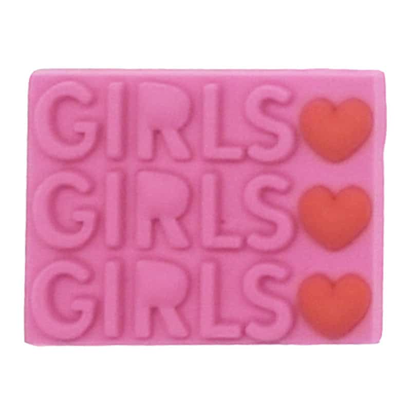 Shoe charms - GIRLS red heart sign logo 106-02