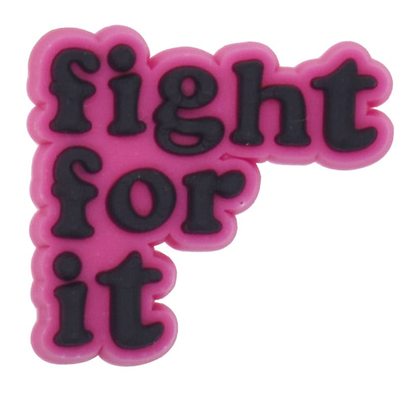 Shoe charms - "fight for it" sign logo 106-07